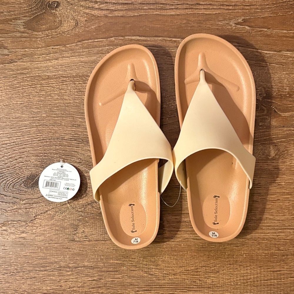 Abrand Cream Sandals